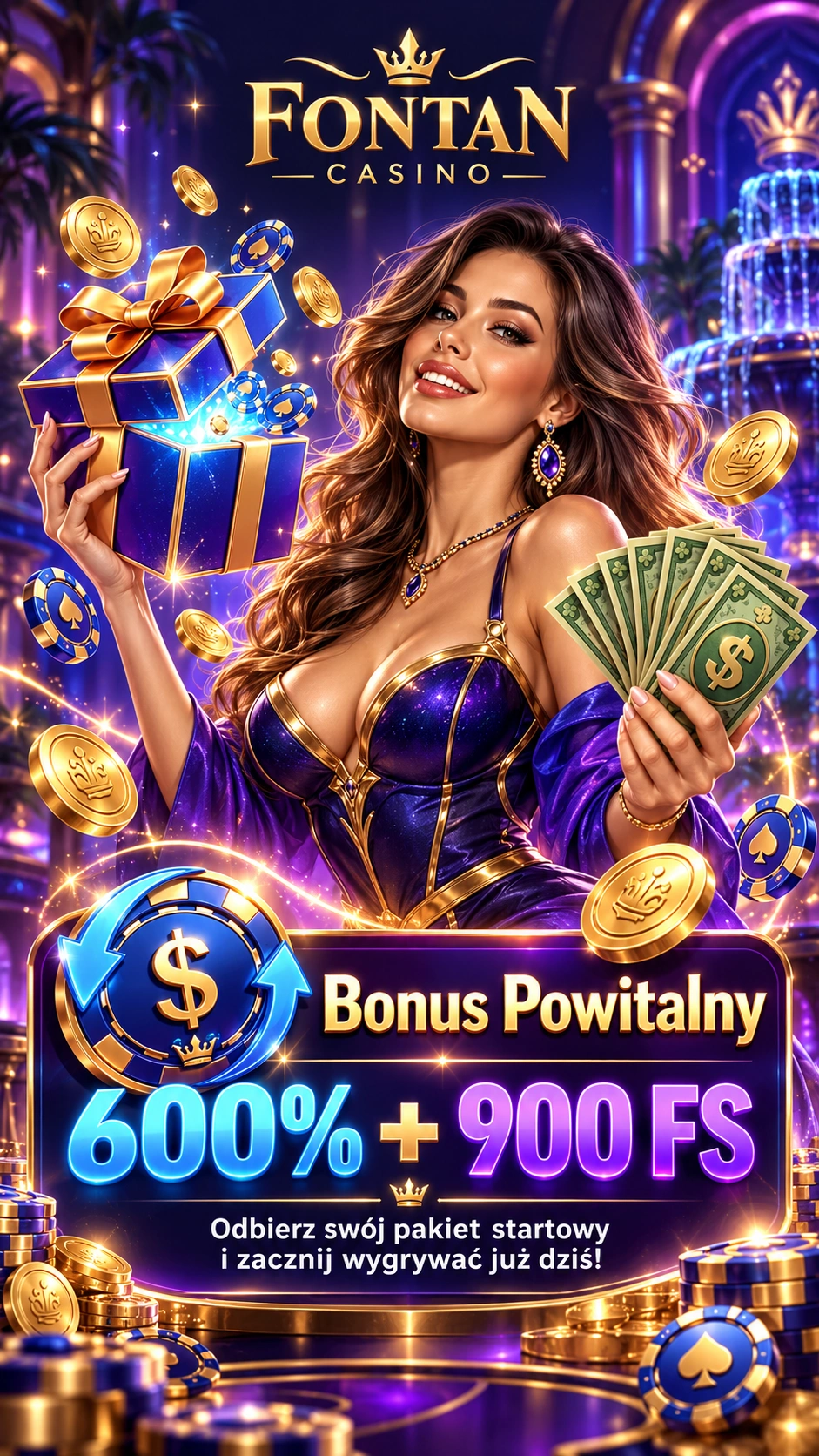 Podgląd strony afiliacyjnej Fontan Casino